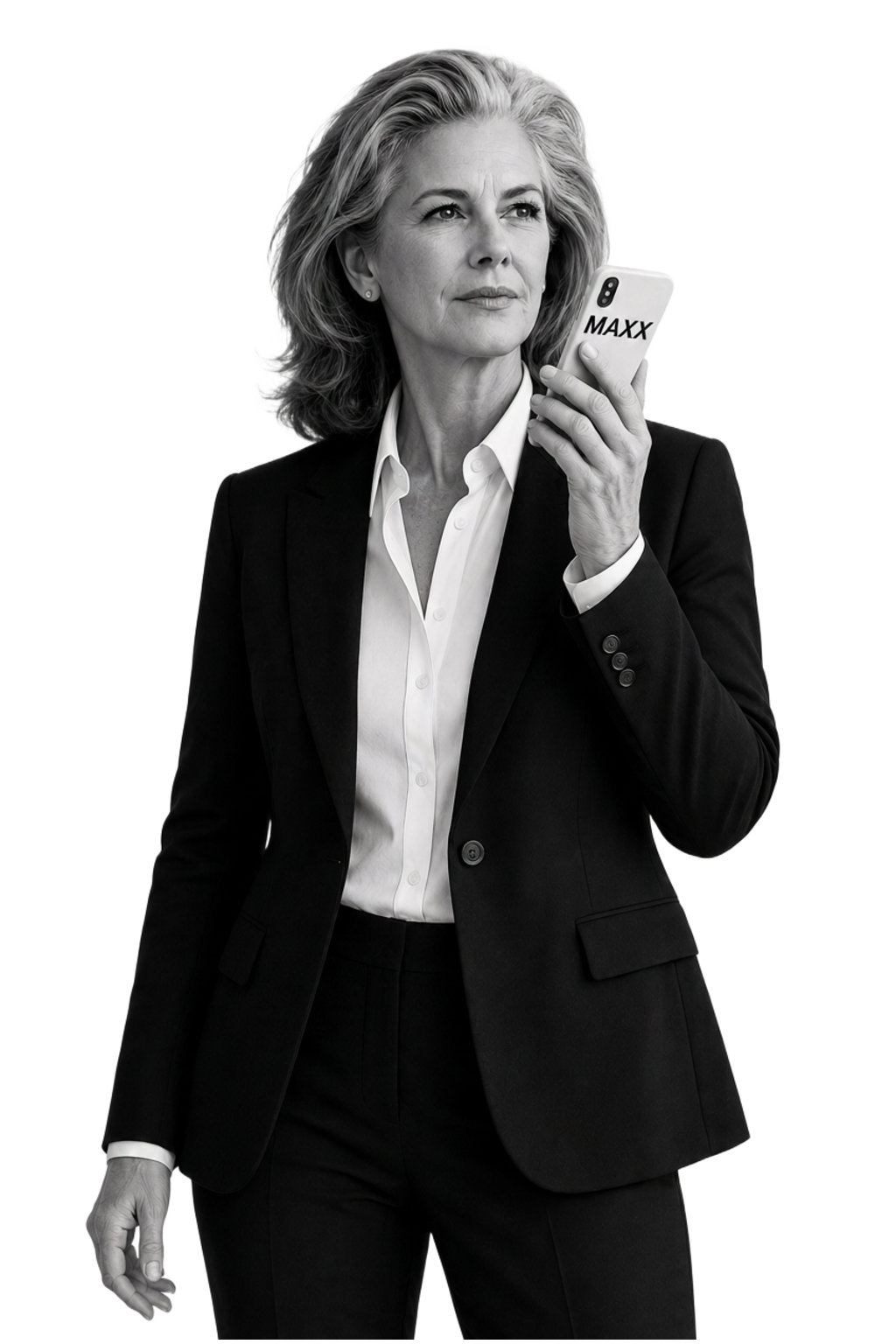Founder with her MAXX voice companion